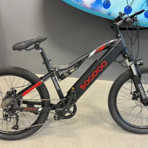 Azraa Racing Electric Bike | Full Dual Suspension Mountain Electric Bike | Red Electric mountain Ebike