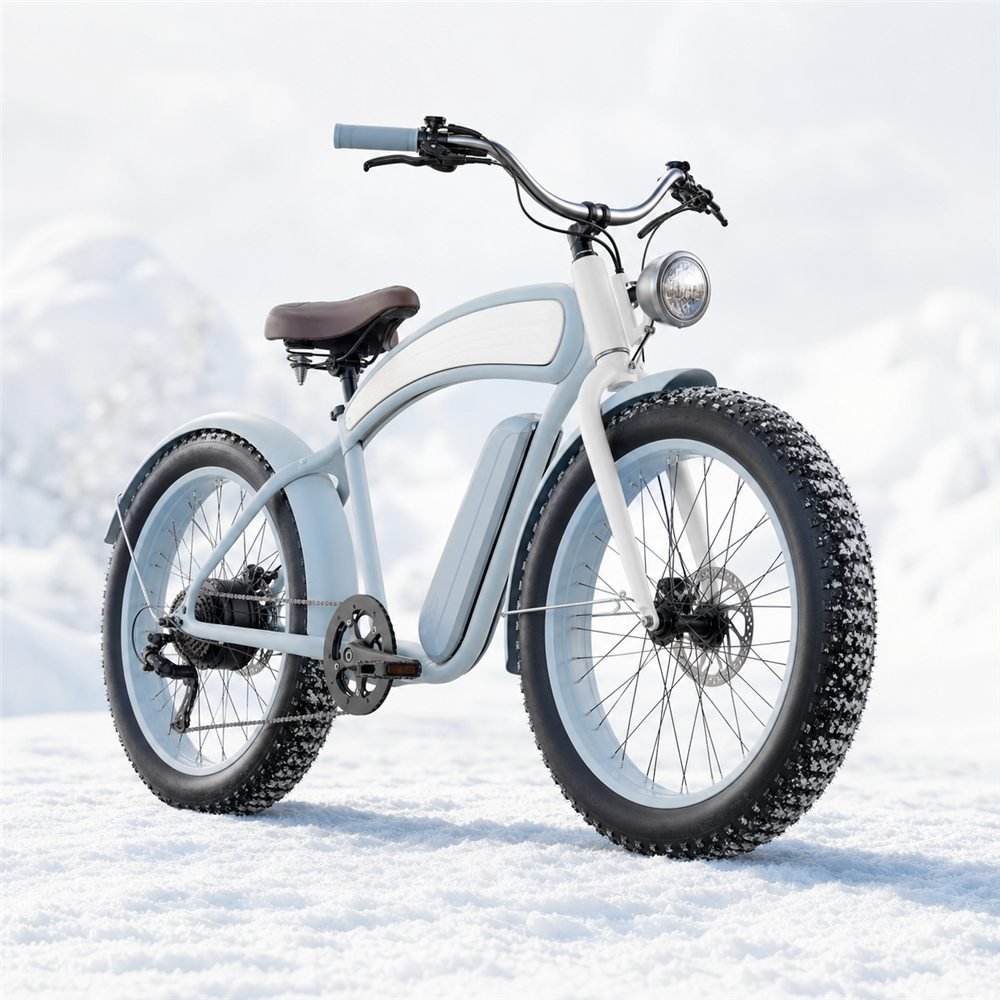 Yunldea Frost Cruiser 24x4.5 Vintage Snow E-Bike